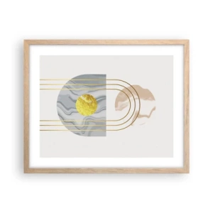 Poster în ramă de stejar deschis - Lumină și strălucire - 50x40 cm