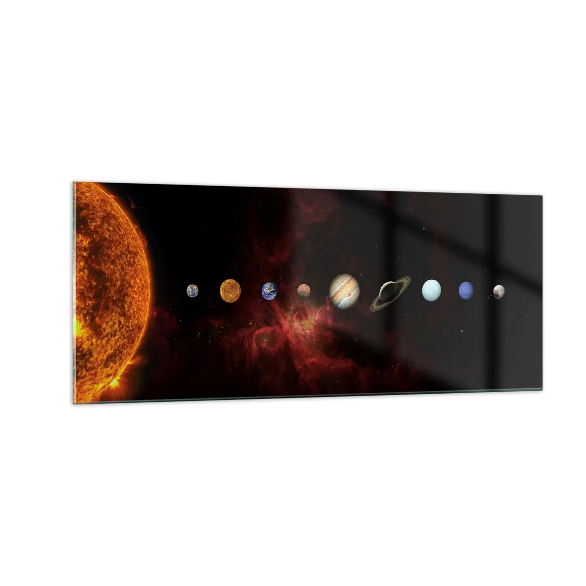 Tablou pe sticlă - Cartierul nostru - 100x40 cm