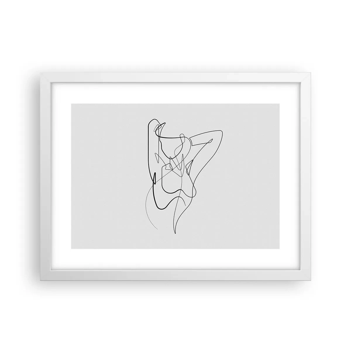 Poster în ramă albă - Cine ești tu? - 40x30 cm
