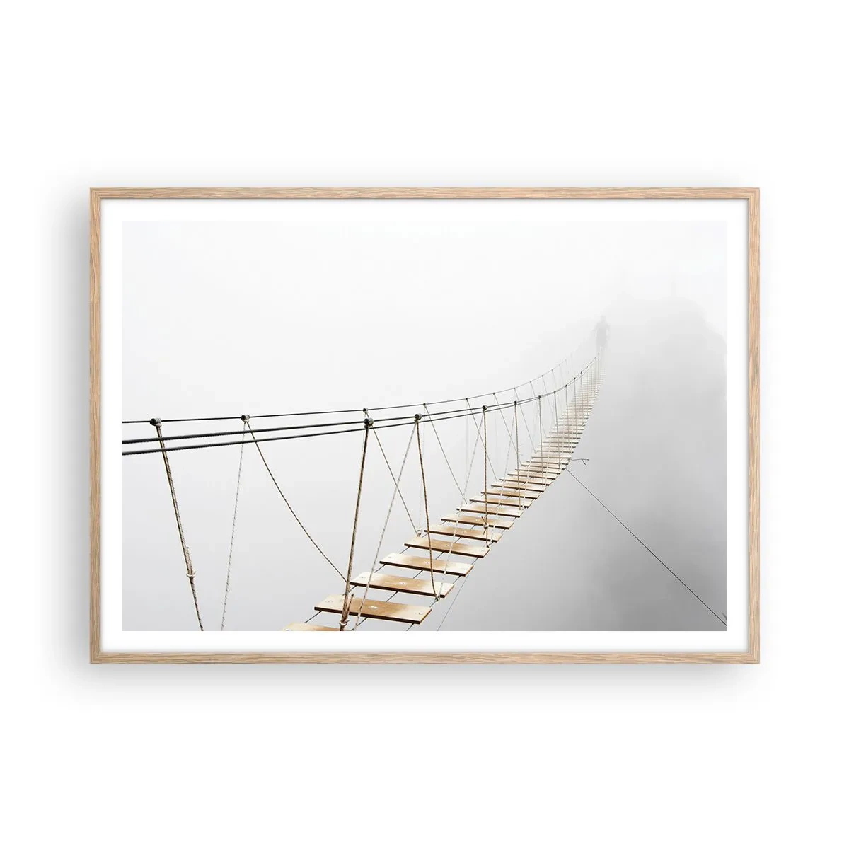 Poster în ramă de stejar deschis - Unde te va duce? - 100x70 cm
