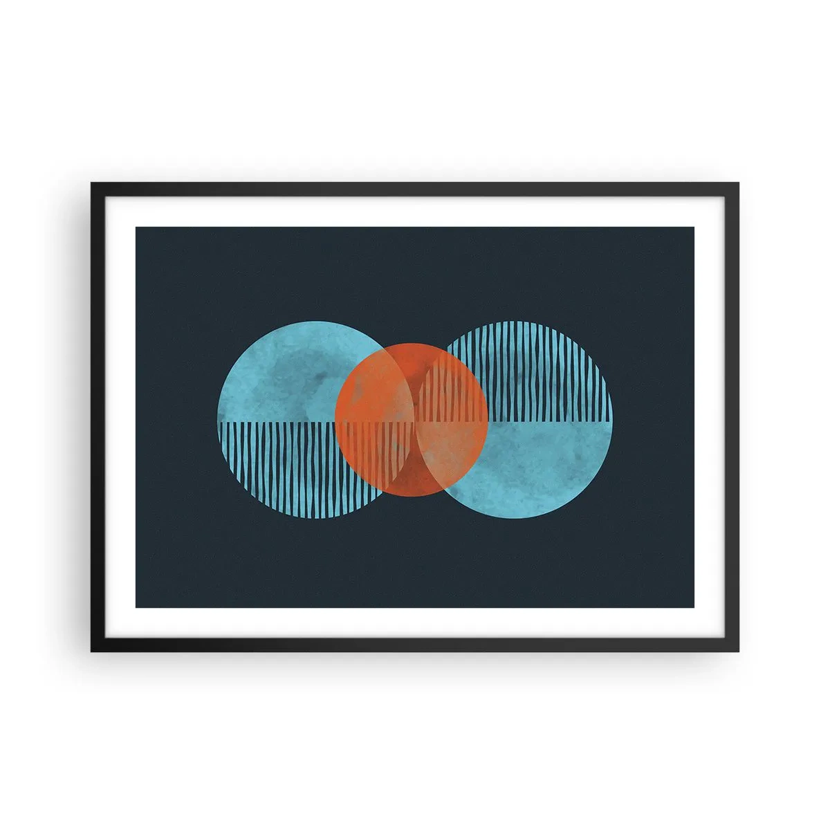 Poster în ramă neagră - Compoziție simetrică - 70x50 cm