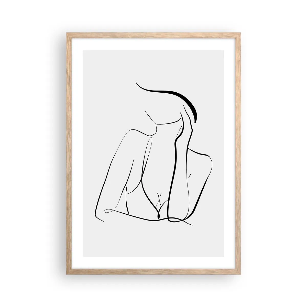 Poster în ramă de stejar deschis - Pe valul unui vis - 50x70 cm