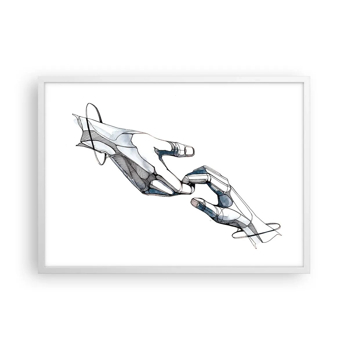 Poster în ramă albă - Gest frumos - 70x50 cm