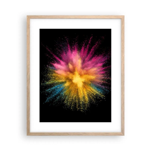Poster în ramă de stejar deschis - Nașterea culorii  - 40x50 cm