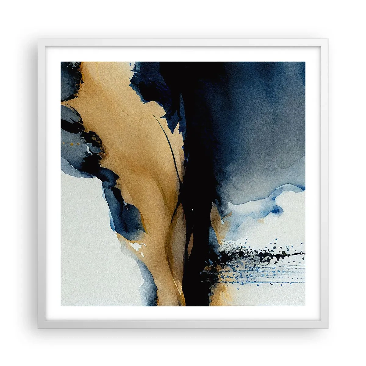 Poster în ramă albă - În spatele cortinei - 60x60 cm