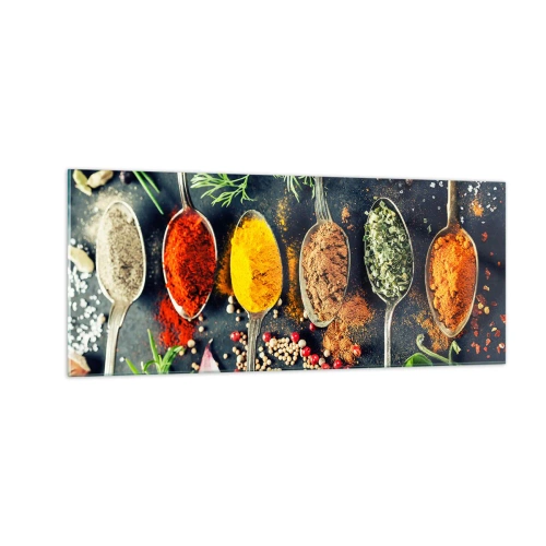 Tablou pe sticlă - Magie culinară - 100x40 cm