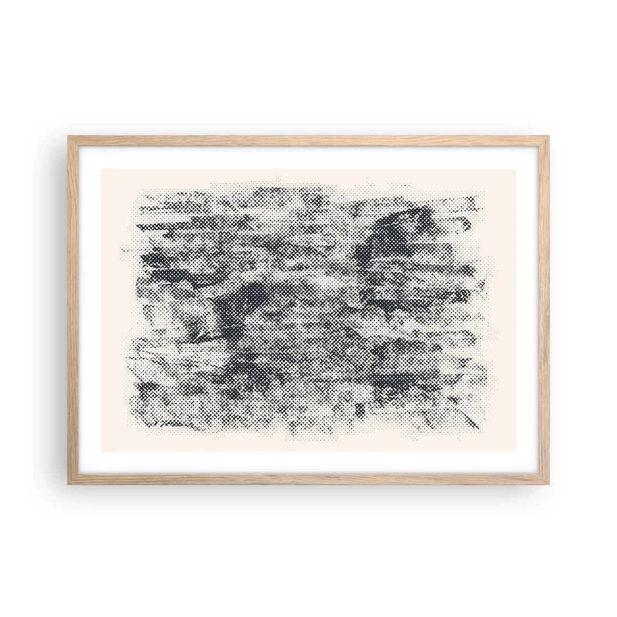 Poster în ramă de stejar deschis - Compoziție cețoasă - 70x50 cm