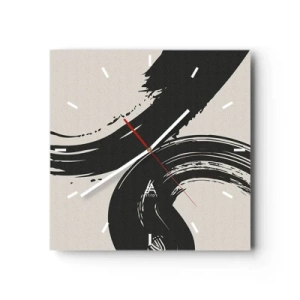 Ceas de perete - Ceas pe sticlă - Tare și circular - 30x30 cm