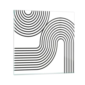 Tablou pe sticlă - Pe o curbă - 30x30 cm