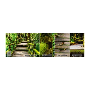 Mostră tapet Premium Sand - Coridorul verde - Natură, Peisaj, pădure - 100x30 cm