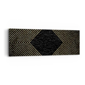 Tablou pe pânză - Geometrie în stil glamour - 90x30 cm