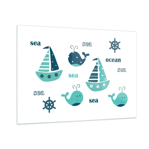 Tablou pe sticlă - Peste mări și oceane - 100x70 cm