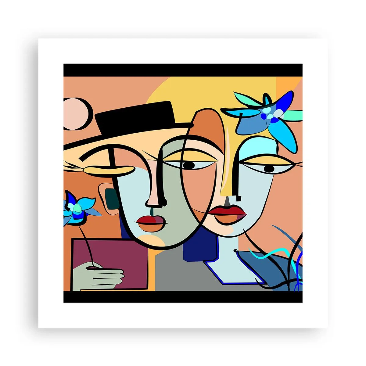 Poster - Întâlnire cu Picasso - 40x40 cm