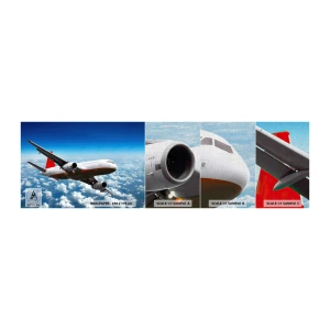 Mostră tapet Premium Canvas - Evadare din viața de zi cu zi - Avion, Călătorii, nori - 100x30 cm