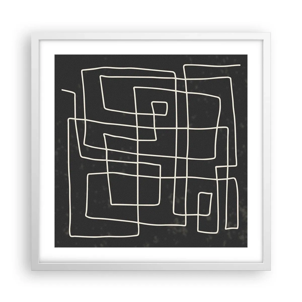 Poster în ramă albă - Nu atât de simplu - 50x50 cm