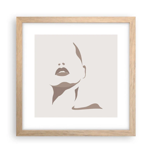 Poster în ramă de stejar deschis - Creată din lumină și umbră - 30x30 cm