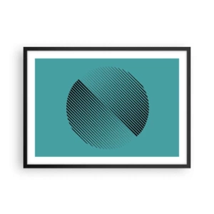 Poster în ramă neagră - Cercul - o variație geometrică - 70x50 cm