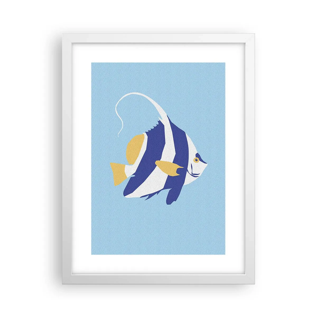 Poster în ramă albă - Frumoasa din apele tropicale - 30x40 cm