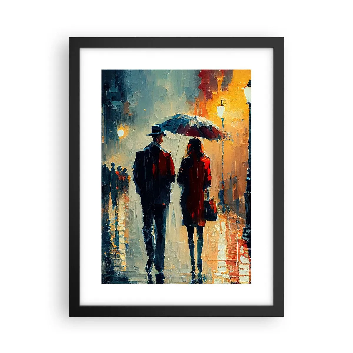 Poster în ramă neagră - Poveste de dragoste urbană - 30x40 cm