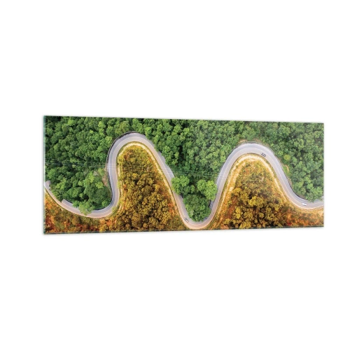 Tablou pe sticlă - Frontiere și defilee - 140x50 cm