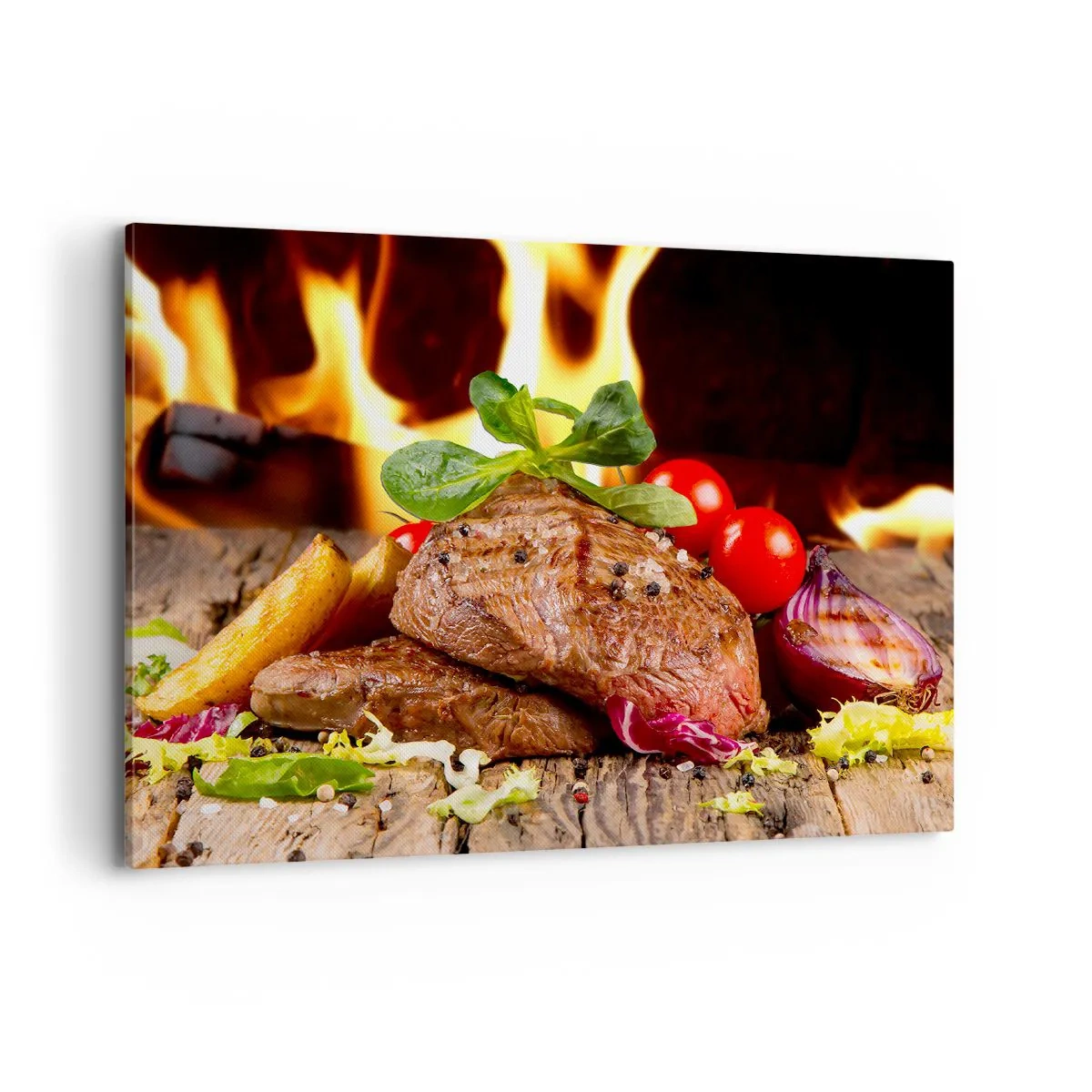 Tablou pe pânză - Înconjurată de ardoare - 100x70 cm