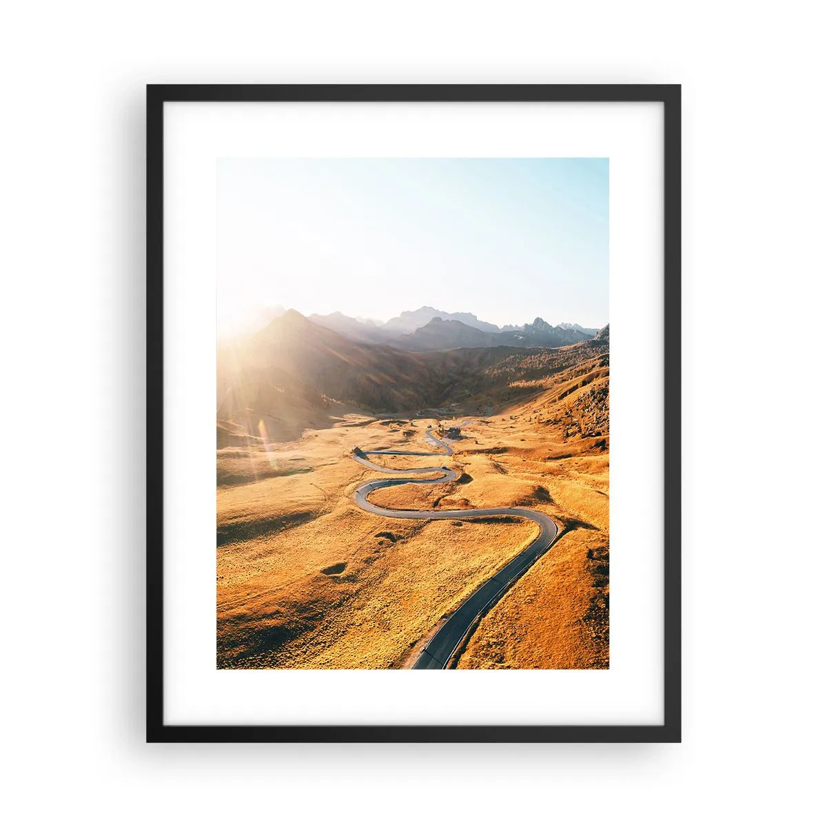 Poster în ramă neagră - Într-o vale de aur - 40x50 cm