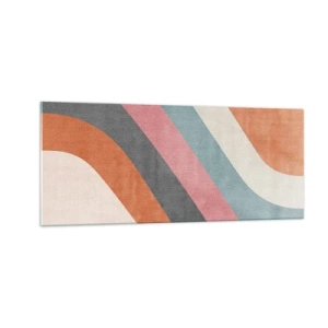 Tablou pe sticlă - Compoziție diagonală - mișcare - 100x40 cm