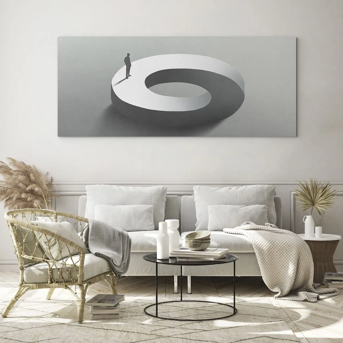 Tablou pe sticlă - Înțelegi ceva? - 100x40 cm