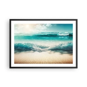 Poster în ramă neagră - Calmul oceanului - 70x50 cm
