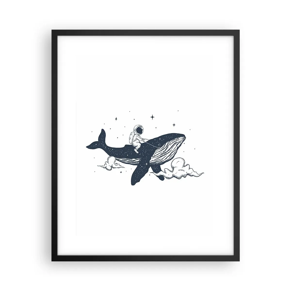 Poster în ramă neagră - Aventura spațială - 40x50 cm