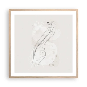 Poster în ramă de stejar deschis - Să rătăcești cu privirea - 60x60 cm