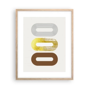Poster în ramă de stejar deschis - Ooo! - 40x50 cm