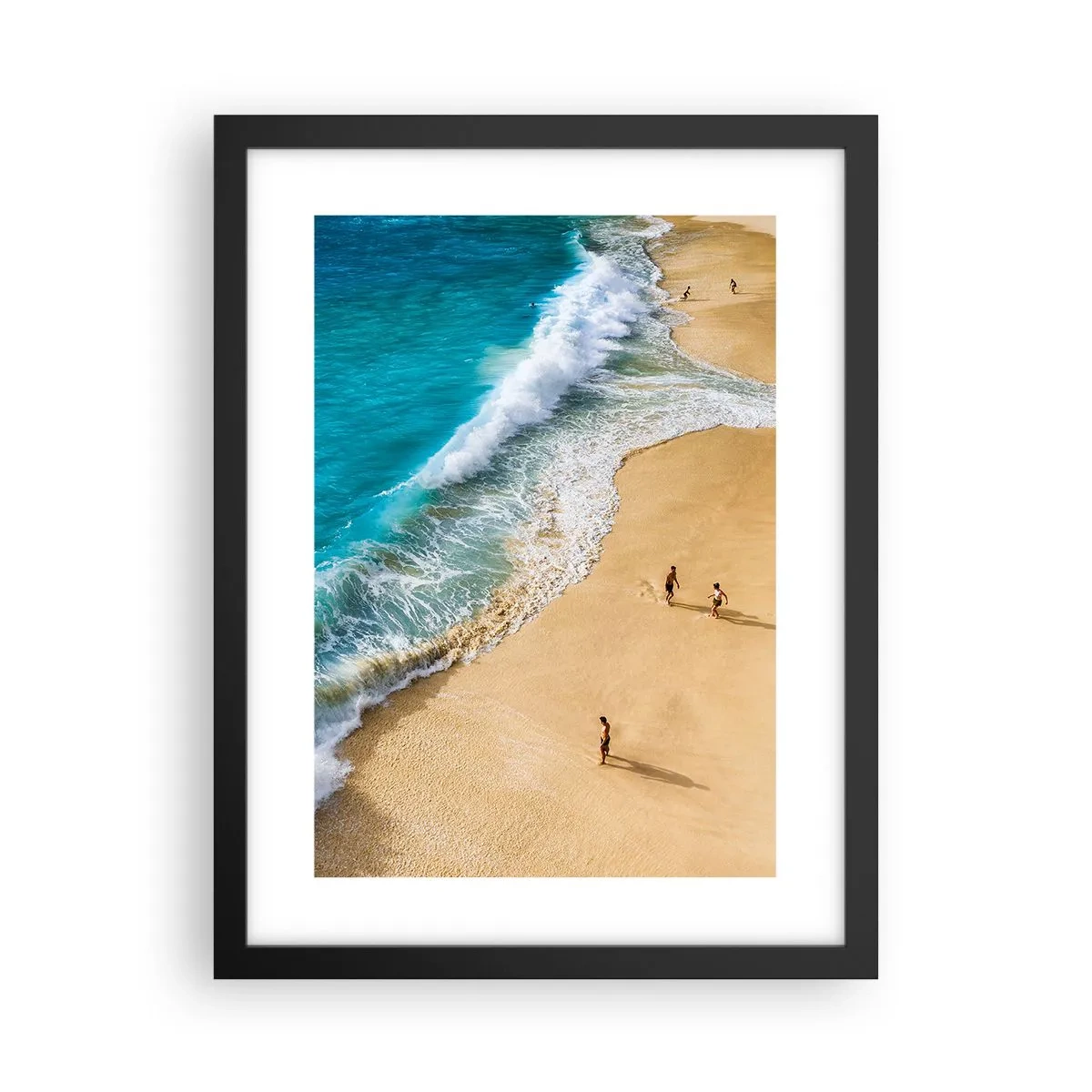 Poster în ramă neagră - Și apoi soarele, plaja... - 30x40 cm