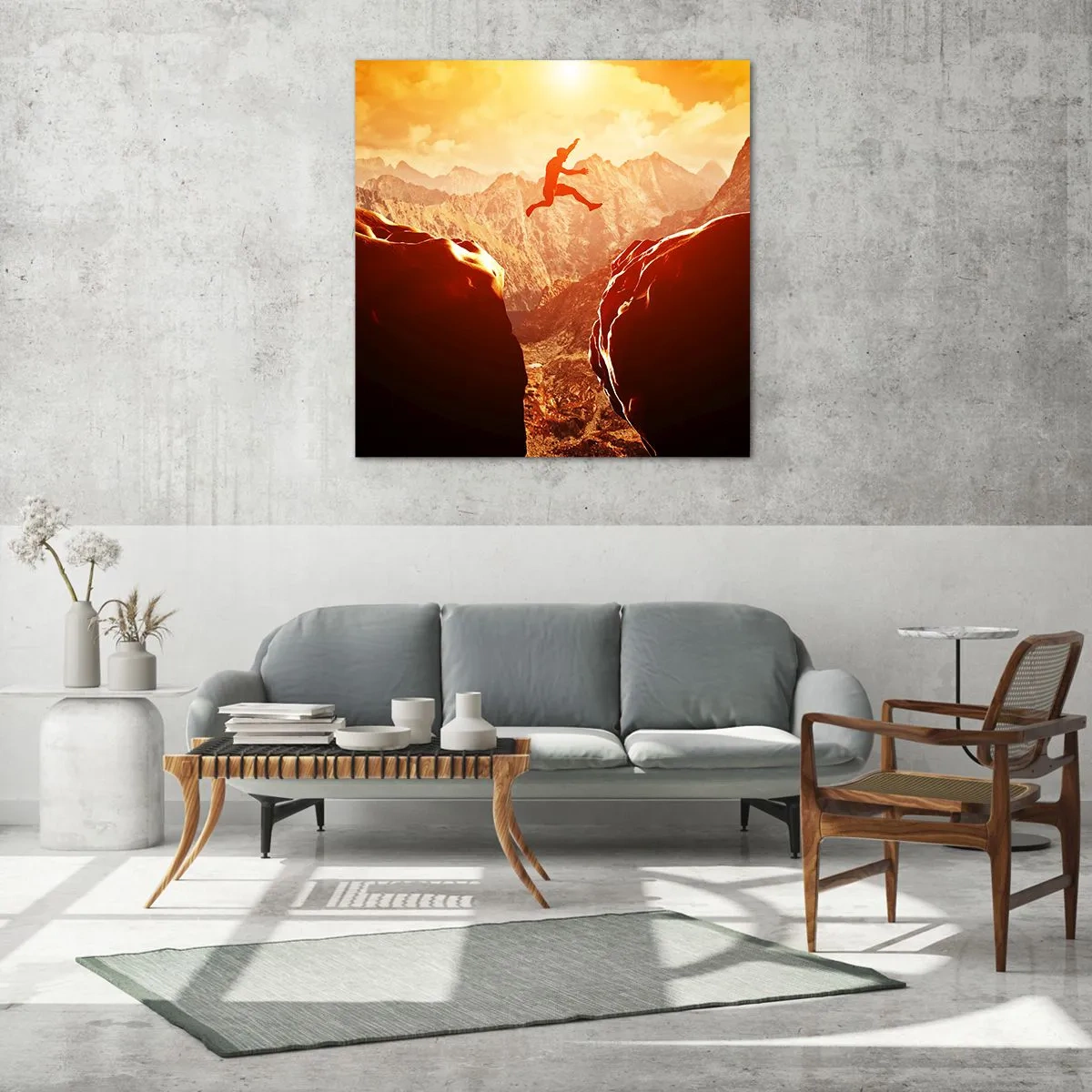 Tablou pe sticlă - Trecând frontierele - 60x60 cm