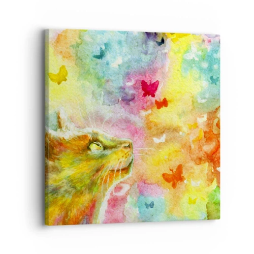 Tablou pe pânză - Raiul pisicilor - 30x30 cm