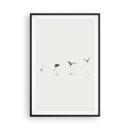 Poster în ramă neagră - Patru pași simpli - 61x91 cm