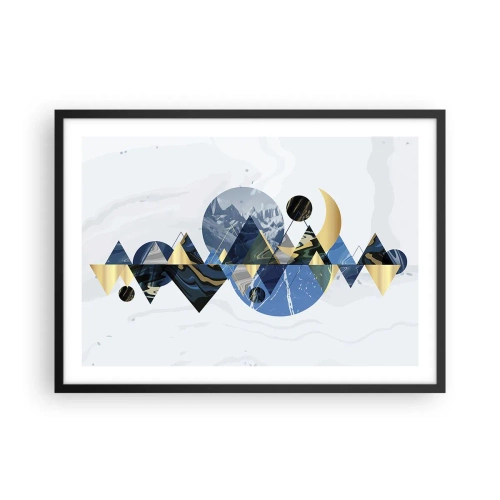 Poster în ramă neagră - Peisaj geometric - 70x50 cm
