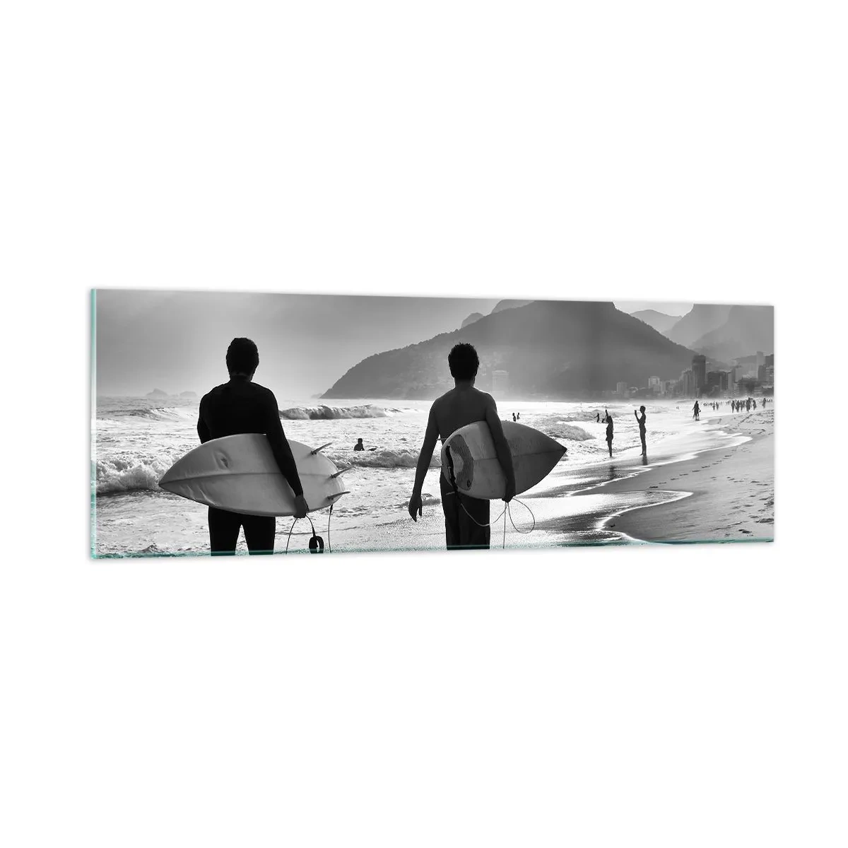 Tablou pe sticlă - Samba pentru un val - 90x30 cm