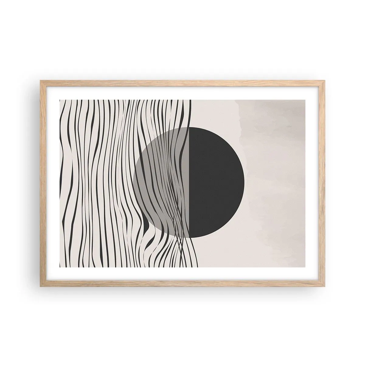 Poster în ramă de stejar deschis - Semicompunere - 70x50 cm