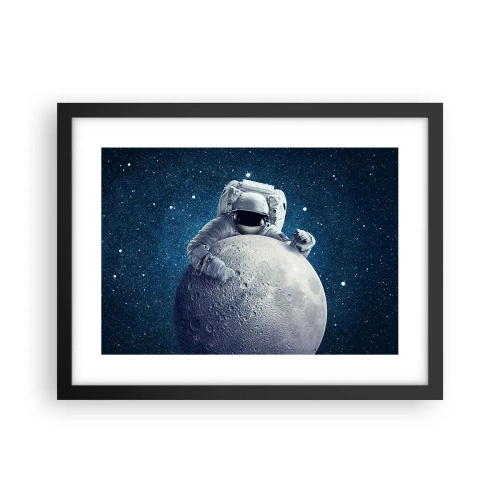 Poster în ramă neagră - Glumeț spațial - 40x30 cm