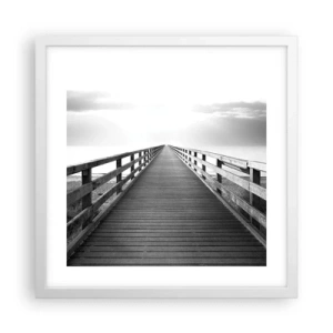Poster în ramă albă - Departe, departe... - 40x40 cm
