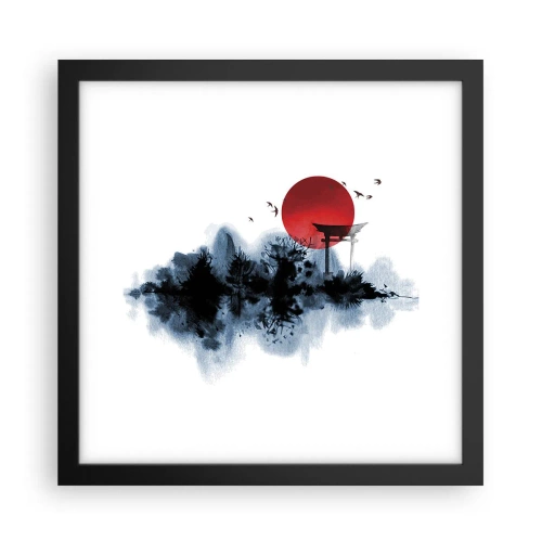 Poster în ramă neagră - O vedere japoneză - 30x30 cm