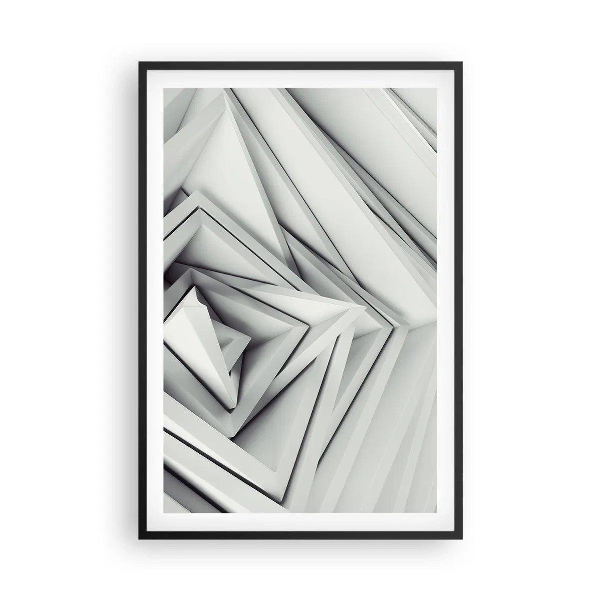 Poster în ramă neagră - Muguri cu unghiuri ascuțite - 61x91 cm