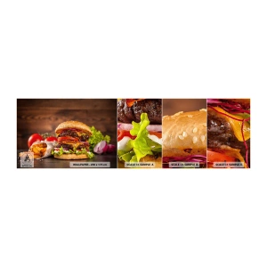 Mostră tapet autocolant Deluxe Sticker - Fruct interzis - Gastronomie, Hamburger, Burger - 100x30 cm