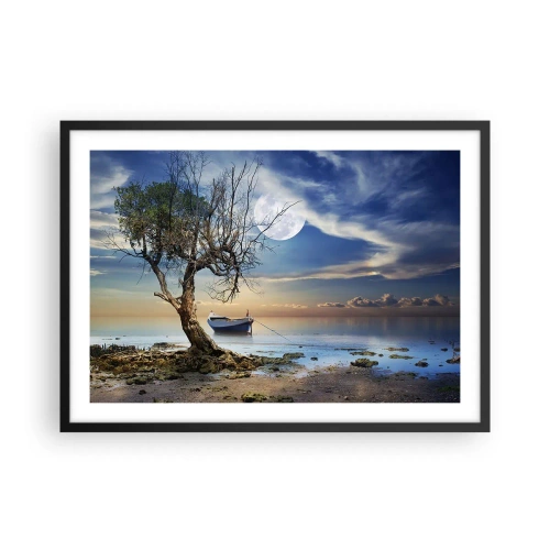 Poster în ramă neagră - Este acesta sfârșitul sau începutul? - 70x50 cm