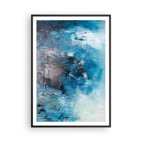 Poster în ramă neagră - Rapsodie albastră - 70x100 cm