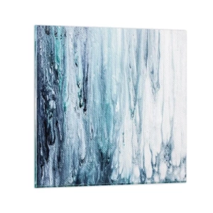 Tablou pe sticlă - Țurțuri de albastru - 50x50 cm