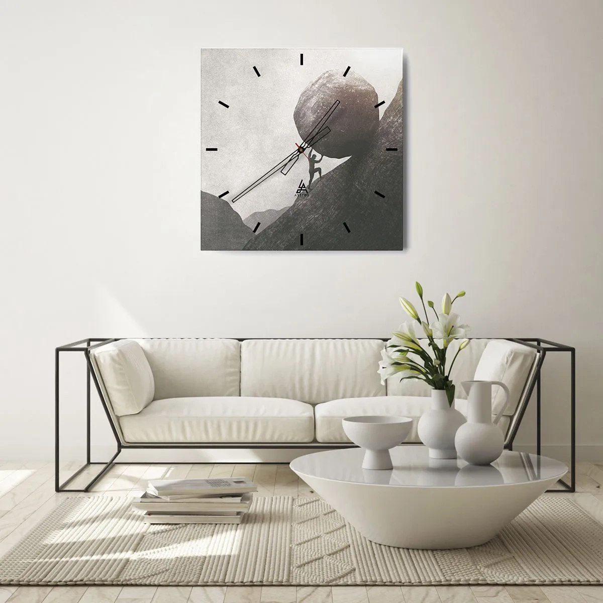 Ceas de perete - Ceas pe sticlă - Cred, în ciuda așteptărilor - 30x30 cm