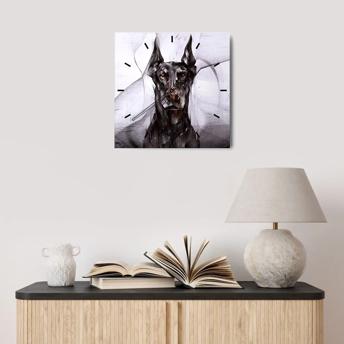 Ceas de perete - Ceas pe sticlă - Născut cu noblețe - 30x30 cm