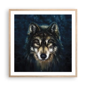 Poster în ramă de stejar deschis - Alfa? Și omega - 60x60 cm